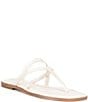 Antonio Melani Shanon Glossy Leather Toe Loop Flat Sandals - Image 1