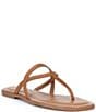 Antonio Melani Shanon Leather Toe Loop Flat Sandals - Image 1