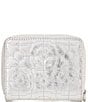 Color:Silver - Image 2 - Silver Metallic Small Quilted Zip Around Wallet
