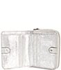 Color:Silver - Image 3 - Silver Metallic Small Quilted Zip Around Wallet