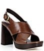 Antonio Melani Skyler Leather X Band Platform Sandals - Image 1