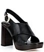 Antonio Melani Skyler Leather X Band Platform Sandals - Image 1