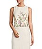 Antonio Melani Slava Embroidered Sleeveless Linen Blouse, Color:Ivory - Image 1