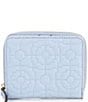 Color:Blue - Image 1 - Small Quilted Zip Around Wallet