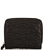 Color:Black - Image 1 - Small Quilted Zip Around Wallet