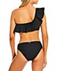 Antonio Melani Solid Bonded One Shoulder Ruffle Swim Top & Solid Mid Waist Swim Bottom - Image 2