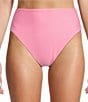 Antonio Melani Solid Bonded Rosette Strap Bralette Swim Top & Solid High Waist Swim Bottom - Image 4