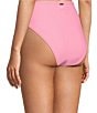 Antonio Melani Solid Bonded Rosette Strap Bralette Swim Top & Solid High Waist Swim Bottom - Image 5
