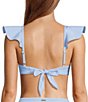 Antonio Melani Solid Bonded Ruffle Bralette Swim Top - Image 2