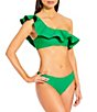 Antonio Melani Solid Classic Hipster Swim Bottom, Color:Shamrock - Image 3