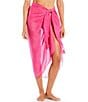 Color:Bright Pink - Image 1 - Solid Classic Tie Pareo Sarong Swimsuit Cover-Up