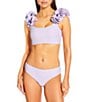 Antonio Melani Solid Mid Waisted Swim Bottom, Color:Lavender - Image 3
