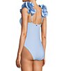 Antonio Melani Solid Rosette Strap One Piece Swimsuit - Image 4