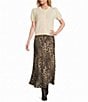 Antonio Melani Stella Short Puff Sleeve Crew Neckline Button Front Cashmere Cardigan - Image 3