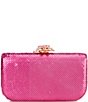 Antonio Melani Stone Top Gold Flower Minaudiere Clutch, Color:Fuchsia - Image 2