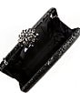 Antonio Melani Stone Top Gunmetal Flower Minaudiere Clutch, Color:Black - Image 3