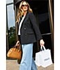 Antonio Melani Stretch Linen Round Neck Audrey Linen Blouse, Color:Ivory - Image 5