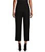 Antonio Melani Coordinating Emery Ponte Twill High Rise Pleated Front Wide Cropped Ankle Trousers, Color:Black - Image 2