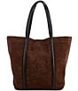 Antonio Melani Suede Wedge Utility Tote Bag, Color:Oak Brown - Image 1