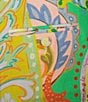 Antonio Melani Summer Printed Cooridinating Linen Pleated Shorts, Color:Green Paisley - Image 4
