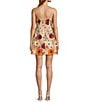 Color:Multi Floral - Image 2 - Sunny Multi Floral Applique Embroidered Sleeveless Spaghetti Strap Fit and Flare Mini Dress