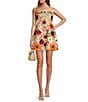 Color:Multi Floral - Image 3 - Sunny Multi Floral Applique Embroidered Sleeveless Spaghetti Strap Fit and Flare Mini Dress