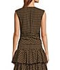 Antonio Melani Sutton Gingham Cowl Neckline Cap Sleeve Blouse - Image 2