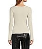 Color:Ivory - Image 2 - Sydney Sweetheart Neck Ribbed Sweater