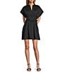 Antonio Melani Sylvia Belted Mock Neck Dress, Color:Black - Image 1