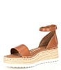 Color:Ibiza Nude - Image 4 - Tanya Leather Espadrille Wedge Sandals