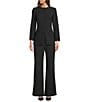 Antonio Melani Tess Bi-Stretch Suiting Round Neckline Button Front Long Sleeve Blazer - Image 3