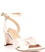 Color:Champagne - Image 1 - Tess Satin Knotted Dress Sandals
