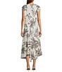 Antonio Melani Tessa Toile Print Round Neck Cap Sleeve Midi Dress, Color:Black Toile - Image 2