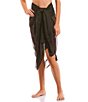 Color:Black - Image 1 - Tie Classic Pareo Sarong Swimsuit Cover-Up