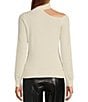 Color:Ivory - Image 2 - Tina Cut-out Turtleneck Cashmere Sweater