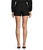 Color:Black - Image 2 - Tropez Pleated Coordinating Linen Blend Shorts