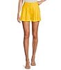 Color:Sunshine - Image 1 - Tropez Pleated Coordinating Linen Blend Shorts
