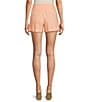 Color:Apricot - Image 2 - Tropez Pleated Coordinating Linen Shorts