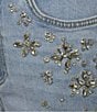 Antonio Melani Valentina High Rise Diamond Wide Leg Jeans, Color:Light Wash - Image 4