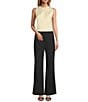 Antonio Melani Wakefield Satin Crew Neckline Sleeveless Blouse - Image 3