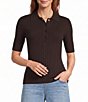Antonio Melani Wiley Point Collar Short Sleeve Blouse - Image 1