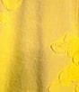 Antonio Melani Willow Floral Applique Short Sleeve Mock Neck Midi Dress, Color:Sunshine - Image 3