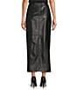 Antonio Melani Willow Genuine Leather High Rise Pencil Belt Loop Midi Skirt - Image 2