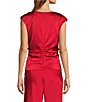 Antonio Melani Woven Freya Drapey Satin Blouse - Image 2