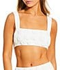 Antonio Melani x Amanda Jones Vaughan Gigi 3D Floral Square Neck Textured Bandeau Swim Top - Image 1