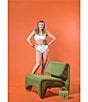 Antonio Melani x Amanda Jones Vaughan Gigi 3D Floral Square Neck Textured Bandeau Swim Top - Image 4