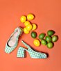 Antonio Melani x Amanda Jones Vaughan Penny Gingham Platform Block Heel Slingback Pumps - Image 1