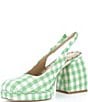 Antonio Melani x Amanda Jones Vaughan Penny Gingham Platform Block Heel Slingback Pumps - Image 5