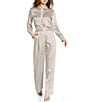 Antonio Melani x Amanda Jones Vaughan Sherry Coordinating Printed Satin Stripe Flat Front Wide Leg Pants - Image 3