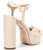 Color:Natural Linen - Image 2 - x Born on Fifth Laurie Linen Knotted Ankle Strap Platform Dress Sandals